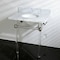 Fauceture 30X22 Marble Vanity Top W/ Acrylic Feet Combo, Marble/Nickel KVPB30MA8 - alternate 6